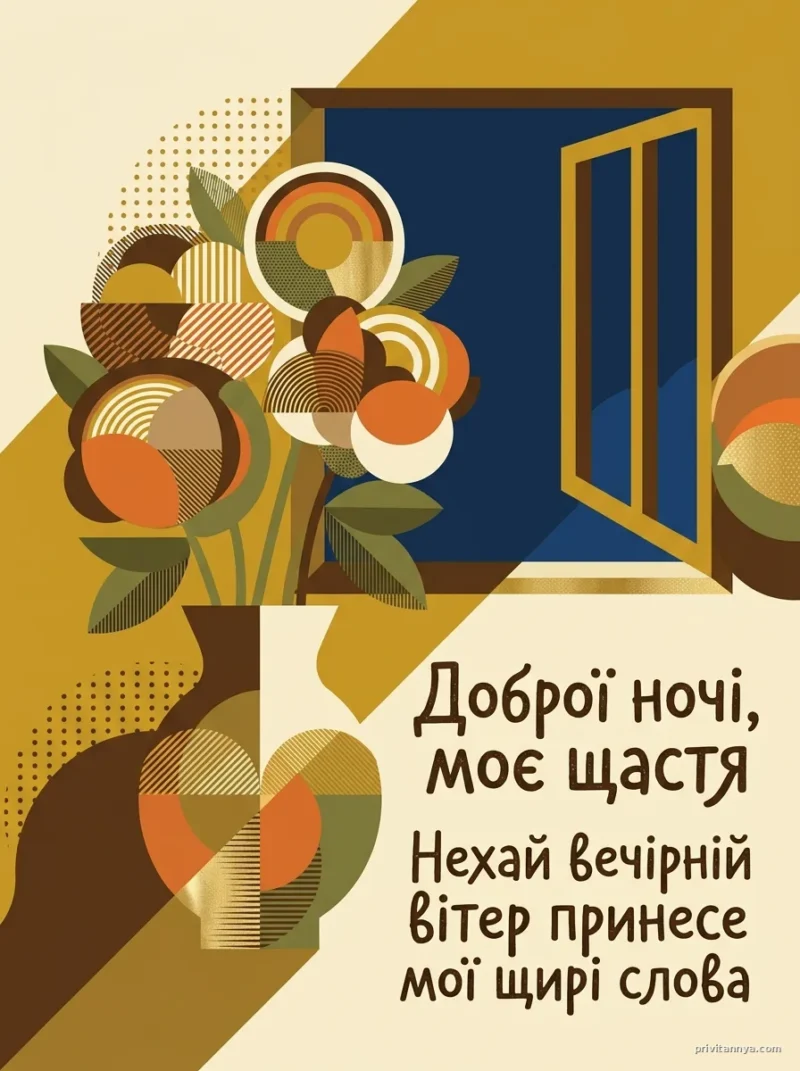 Півонії біля відчиненого вікна — Спокійної ночі дівчині